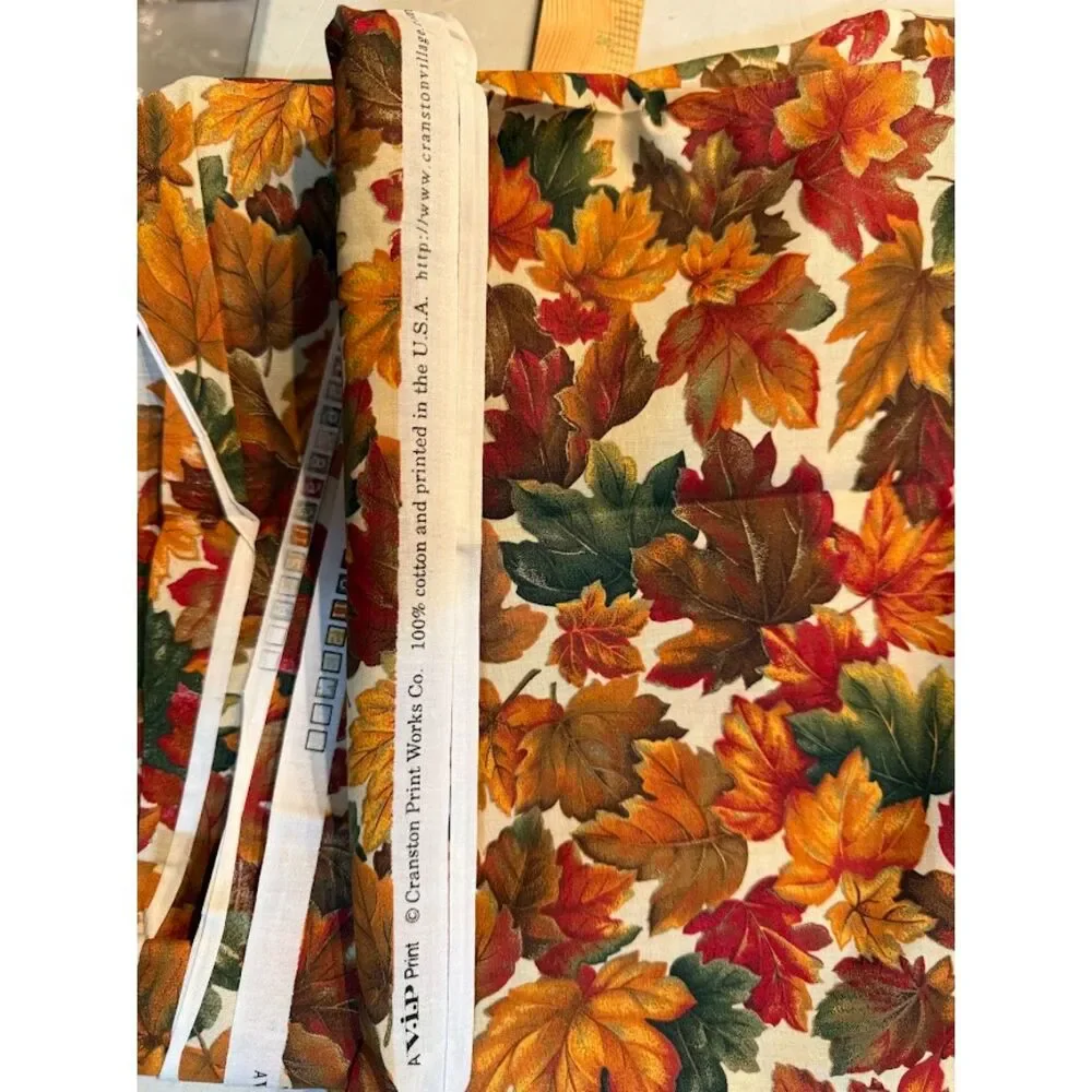 Fall leaves 3 yards 100% cotton